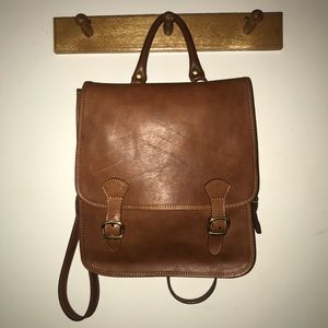IMEDICI LEATHER Vertical Briefcase Messenger Bag